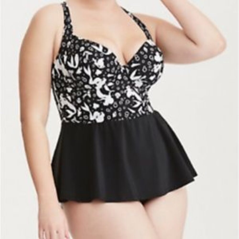Torrid Disney Mermaid Ariel Peplum Swimsuit